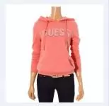 guess femmes veste mode 2012-2019U hoodie top double mot rose